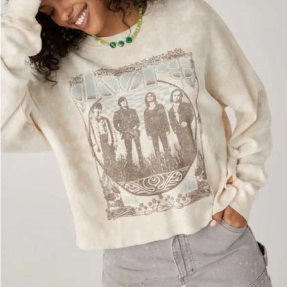 Daydreamer The Doors 1968 Cropped Thermal Top - Picture 7 of 10